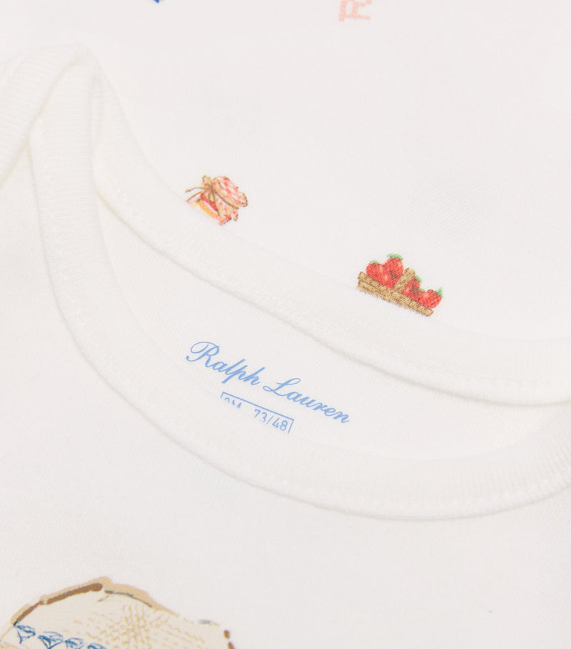 Ralph Lauren Kids cotton bodysuits set 0-9 months, imported from the UK