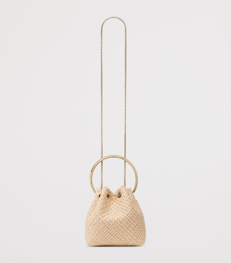 Jimmy Choo Raffia Bon Bon top-handle bag - British product