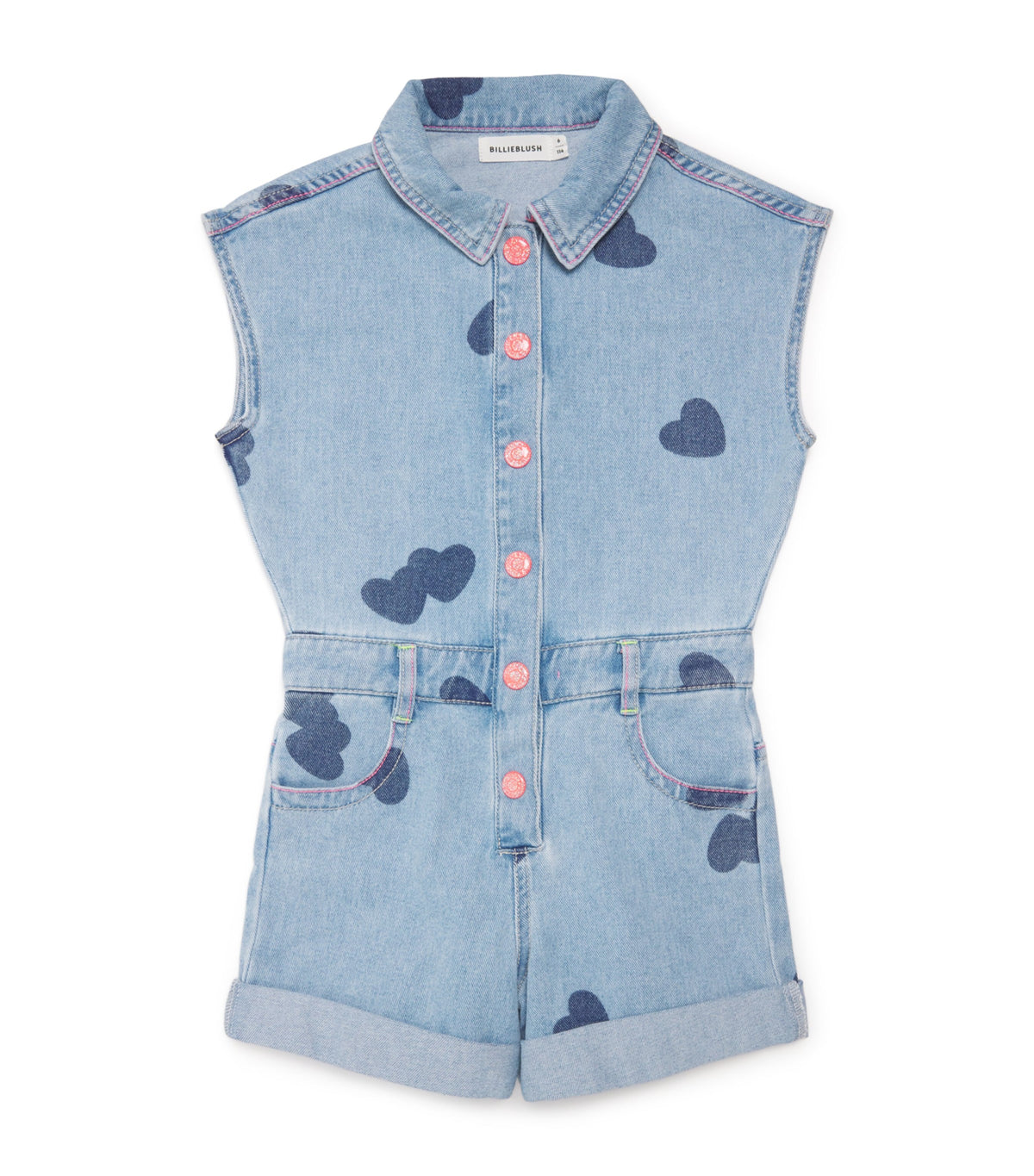 Billieblush denim heart print playsuit 2-12 years - British product