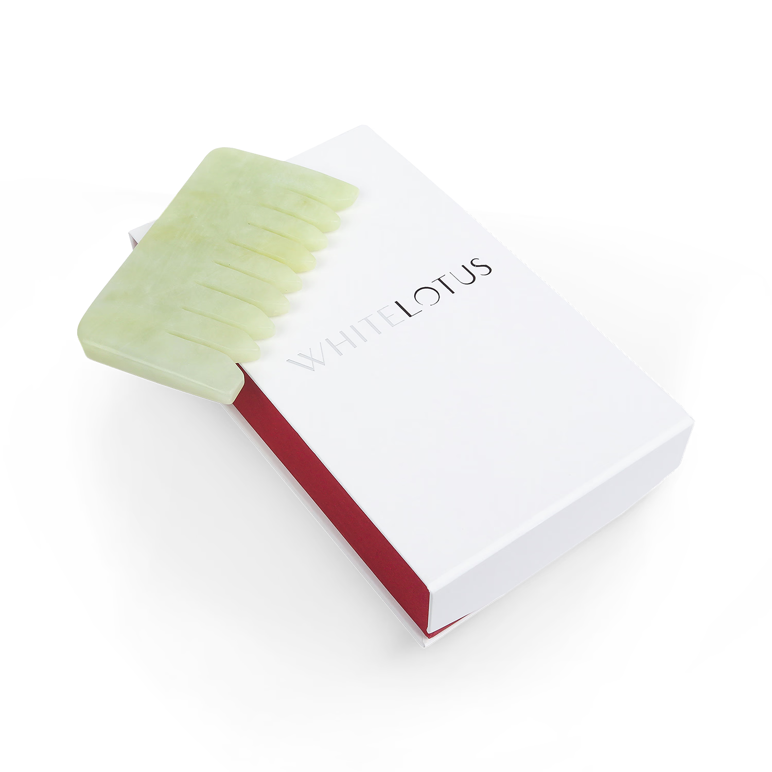 White Lotus jade gua sha comb, imported from the UK