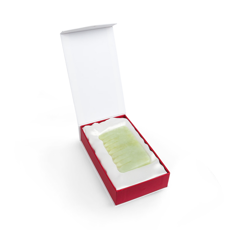 White Lotus jade gua sha comb, imported from the UK