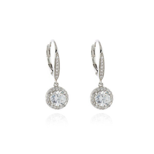 Cachet Kazu CZ earrings rhodium-plated nickel-free - British product