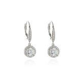Cachet Kazu CZ earrings rhodium-plated nickel-free - British product