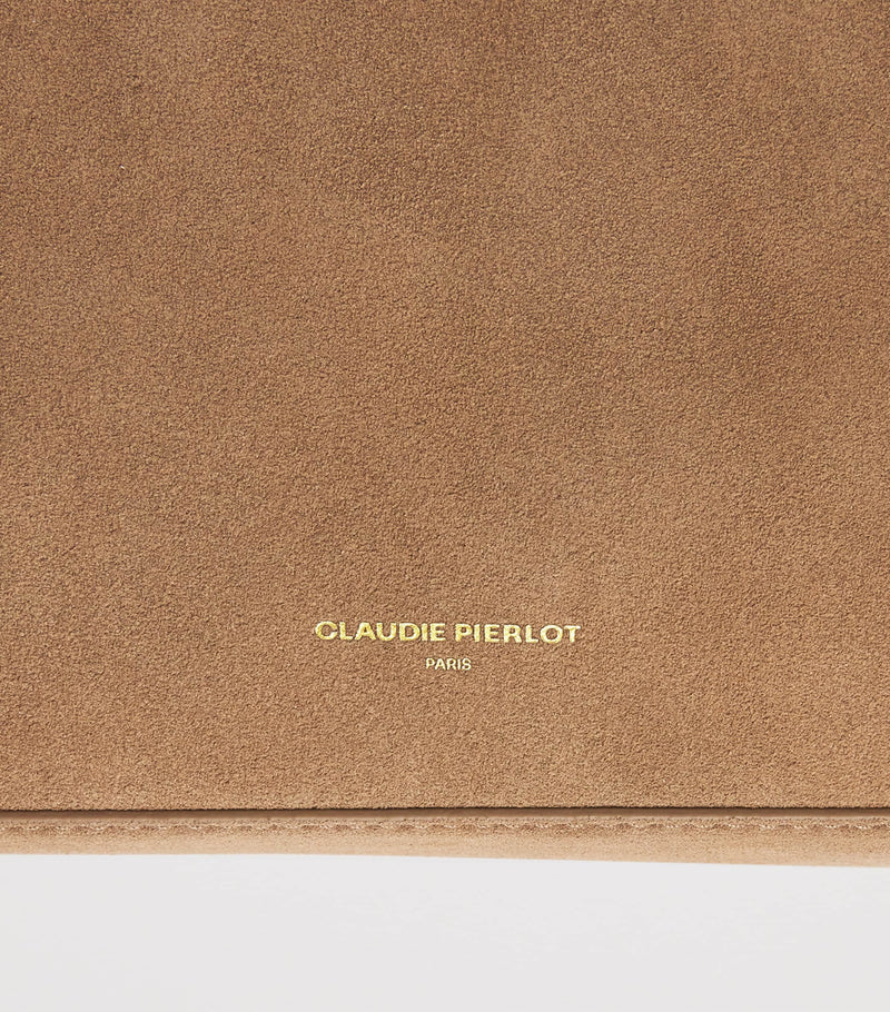 Claudie Pierlot suede shoulder bag H24cm, imported from the UK