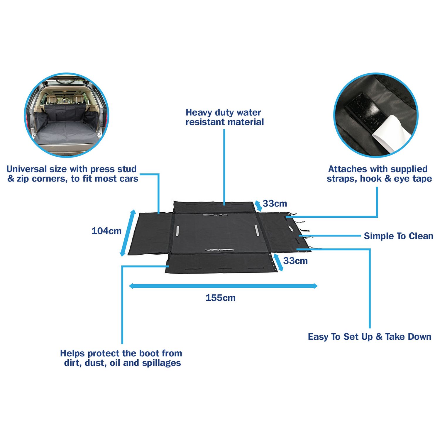 Streetwize Heavy Duty Boot Liner and Bumper Protector, UK version