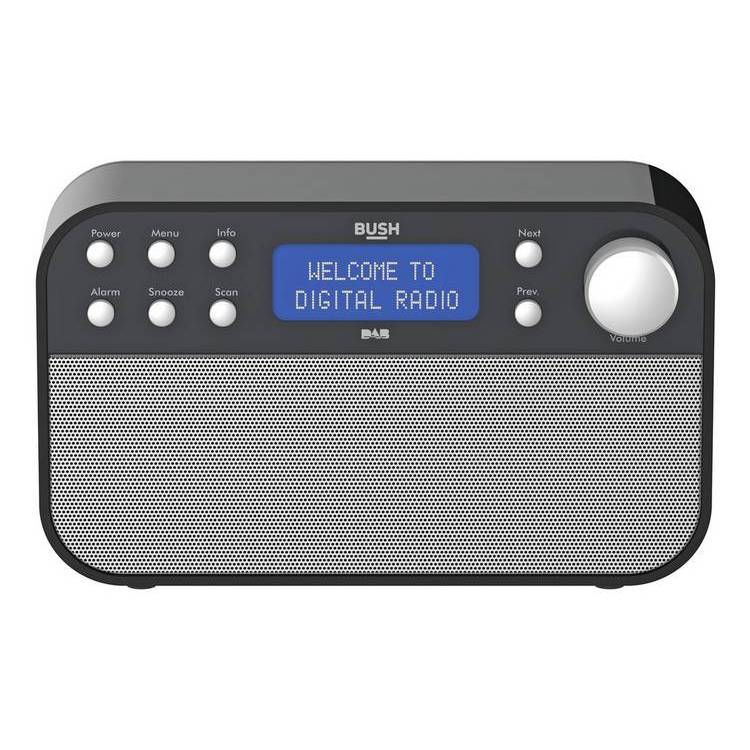 Bush digital DAB FM portable stereo radio black, UK version