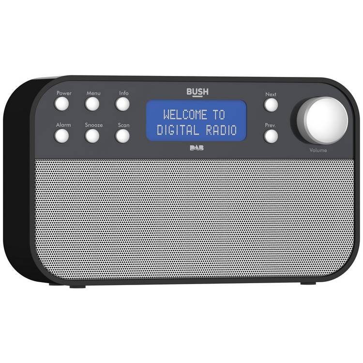 Bush digital DAB FM portable stereo radio black, UK version