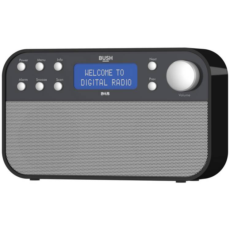 Bush digital DAB FM portable stereo radio black, UK version