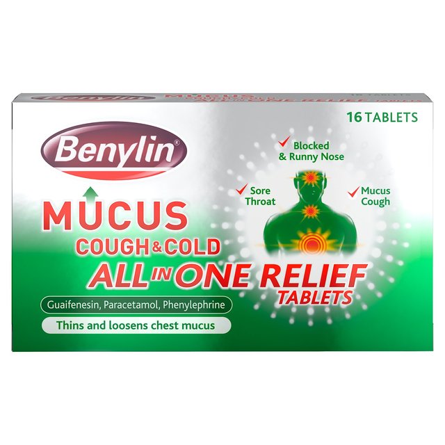 Benylin Mucus All in One Relief Tablets   16 per pack GOODS M&S   