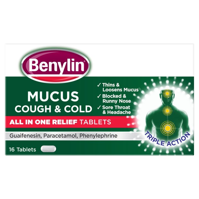 Benylin Mucus All in One Relief Tablets   16 per pack GOODS M&S   