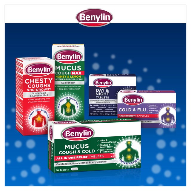 Benylin Mucus All in One Relief Tablets   16 per pack GOODS M&S   