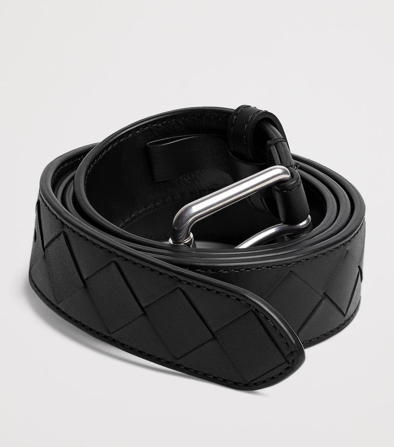 Bottega Veneta Intrecciato Leather Stamp belt, UK version