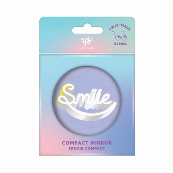 Yes Studio Purple Smile travel compact mirror 7cm, UK version