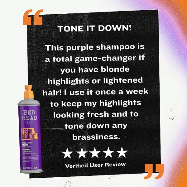 Bed Head Serial Blonde Purple Toning Shampoo 400ml - British product