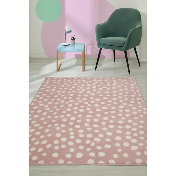 Homemaker spot pink cut pile rug 160x230cm (British brand)