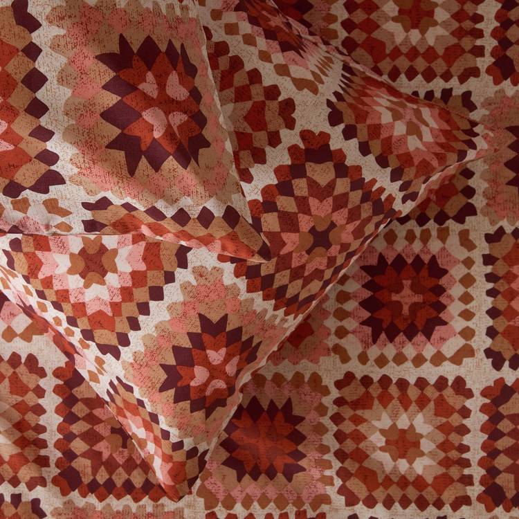 Habitat crochet print bedding set single orange, imported from the UK