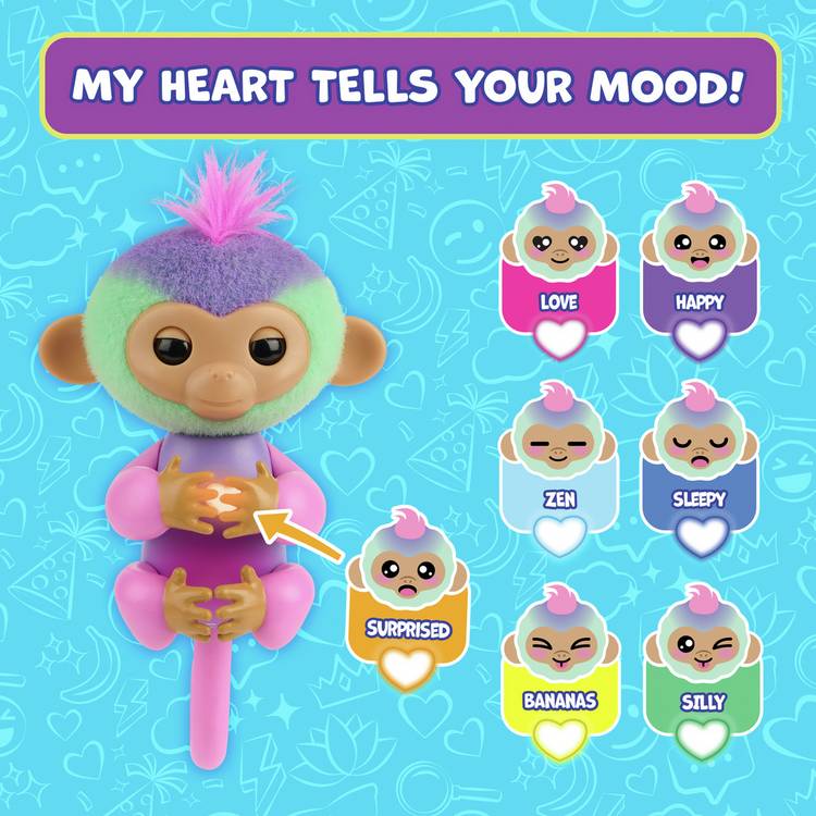 Fingerlings Magic Mood Monkey interactive toy - British product