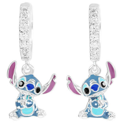 Argos Disney Sterling Silver Stitch Charm Hoop Earrings- Buy online at McGrocer