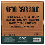 Metal Gear Solid 2 replica cardboard box in metal, UK version