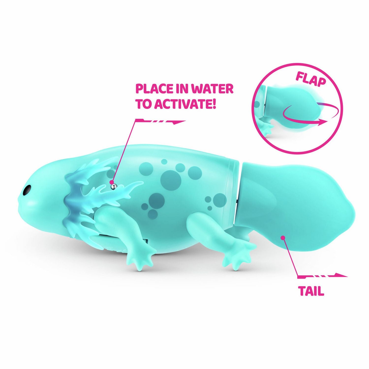 Pets Alive swimming axolotl bath toy, UK version