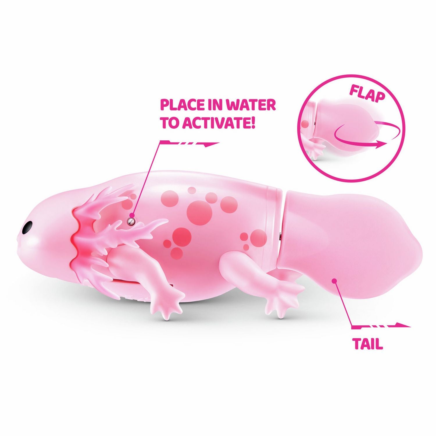 Pets Alive swimming axolotl bath toy, UK version