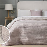 Argos Home herringbone quilted bedspread blush 200x220cm (British brand)