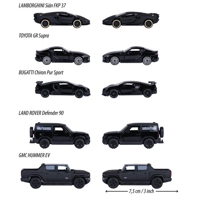 Majorette Super Cars 5-pack die-cast car models (British brand)