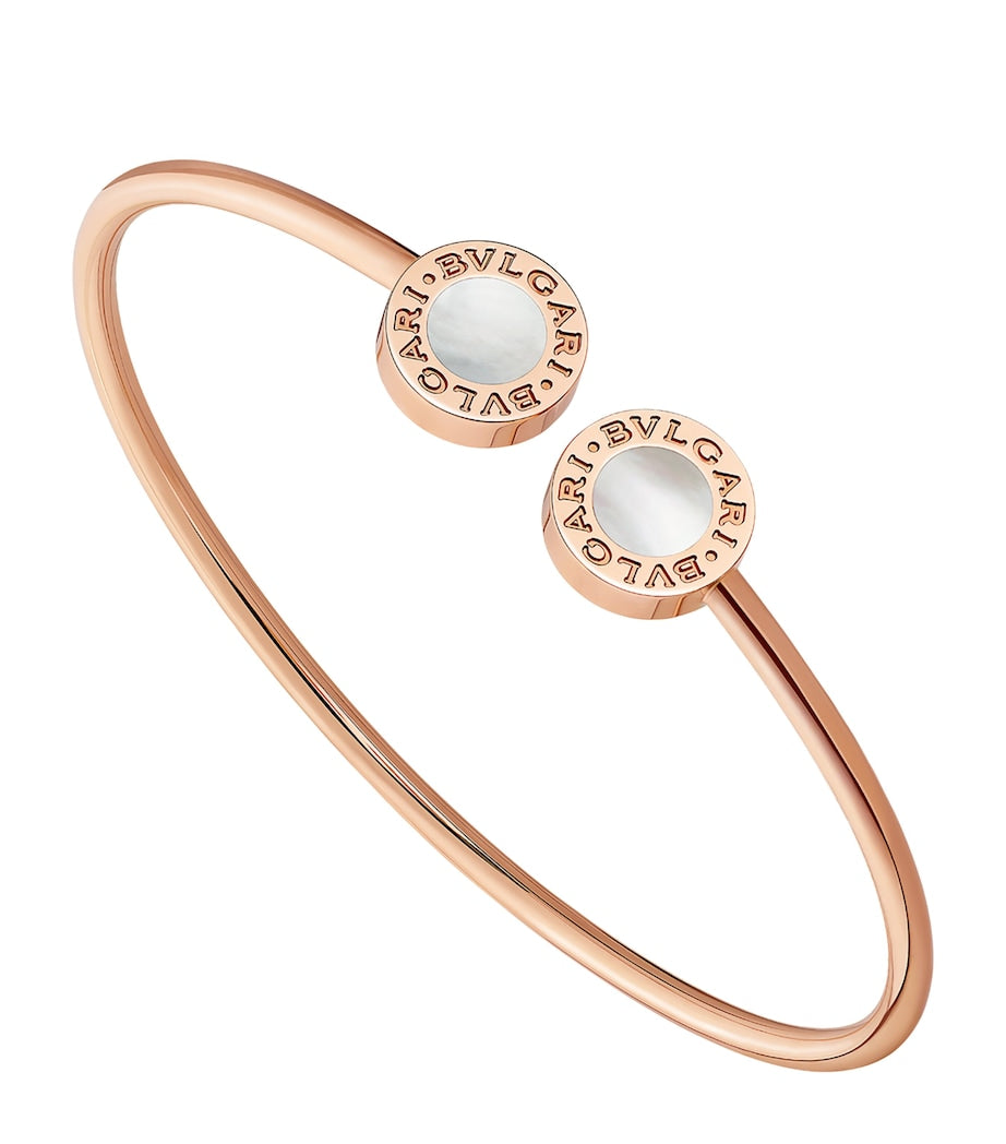 Bvlgari rose gold bangle with mother-of-pearl, imported from the UK