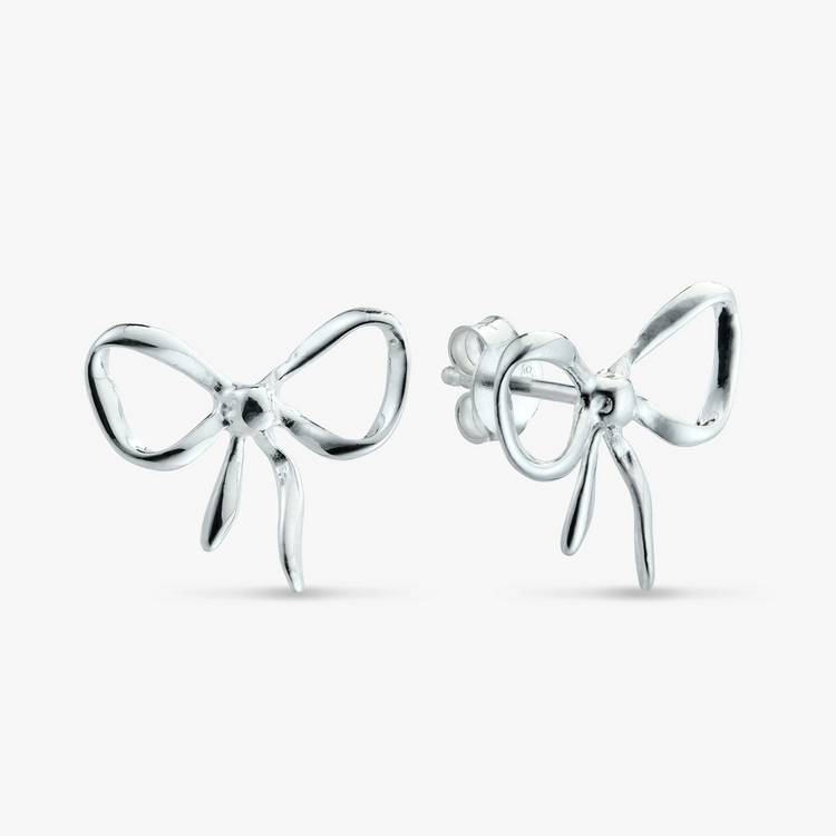 Revere knotted bow stud earrings, imported from the UK