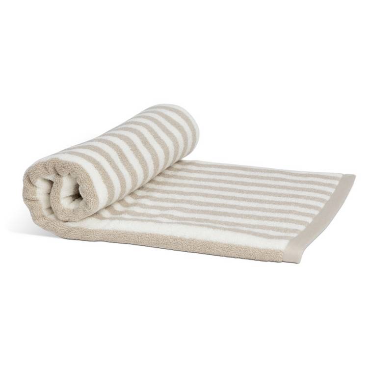 Habitat neutral stripe bath sheet 100x150cm (British brand)