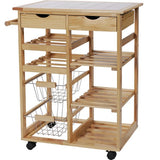Argos Home pine tile top kitchen trolley (British brand)