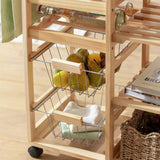Argos Home pine tile top kitchen trolley (British brand)