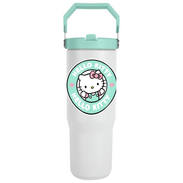 Hello Kitty soda cup green and white 850ml, imported from the UK