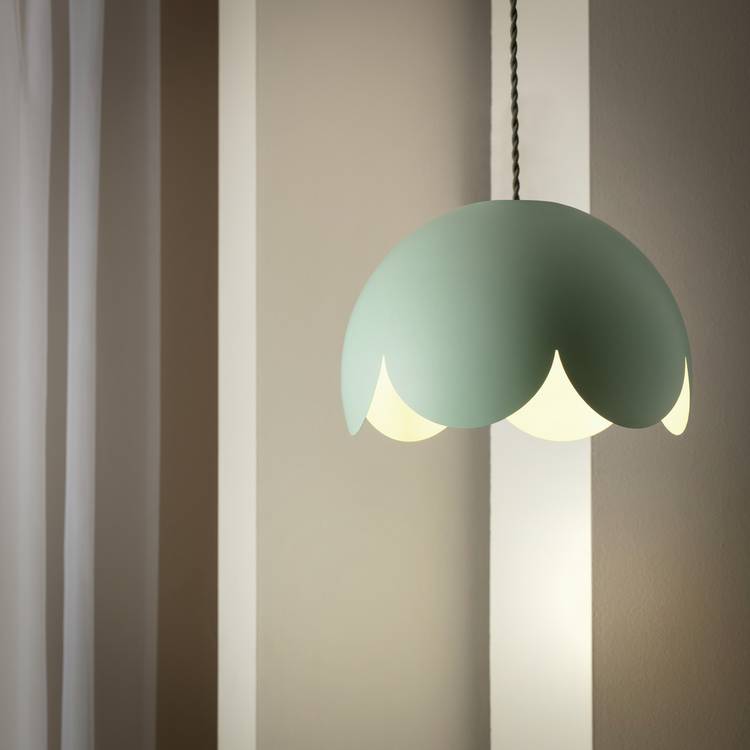 Habitat sage scallop metal lampshade 30cm (British brand)