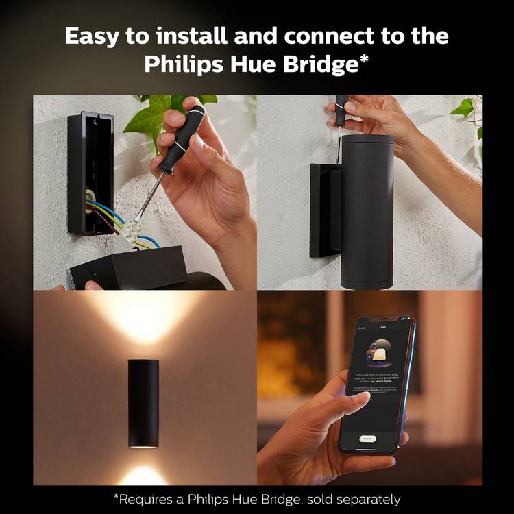 Philips Hue Appear outdoor wall light 2 pack, imported from the UK