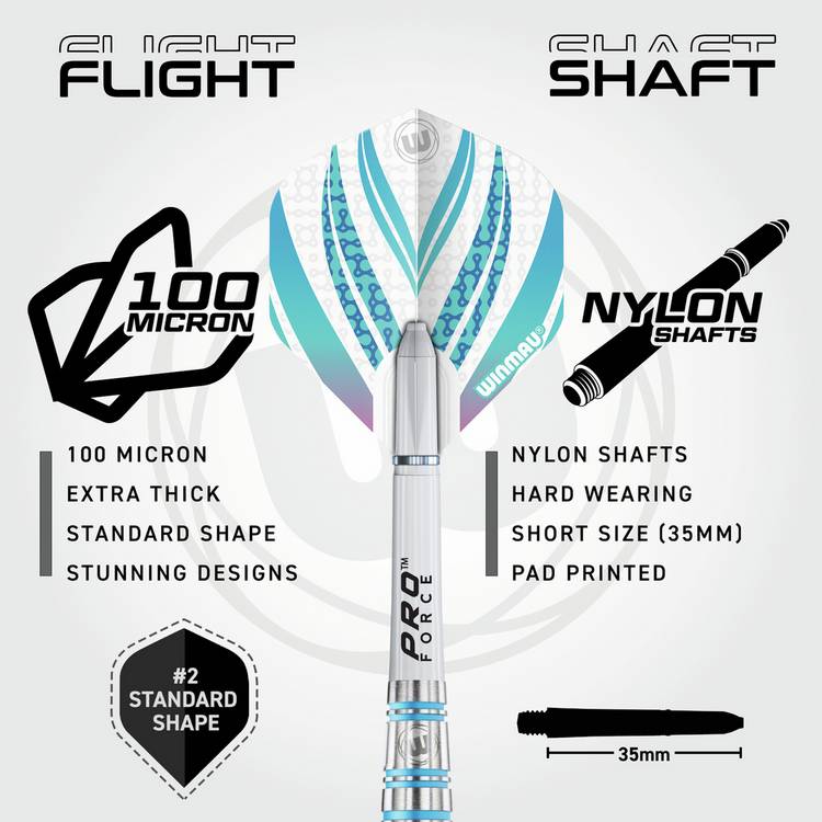 Winmau Azalea 24g 90% tungsten darts set, UK version