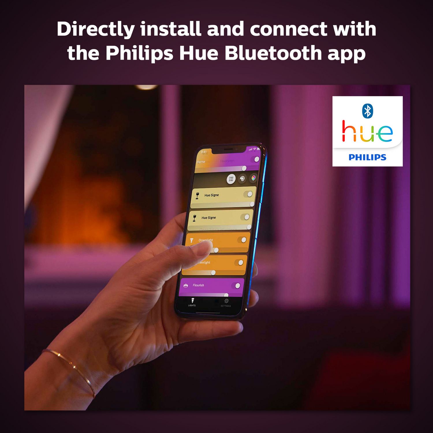 Philips Hue Bloom smart table lamp black, imported from the UK