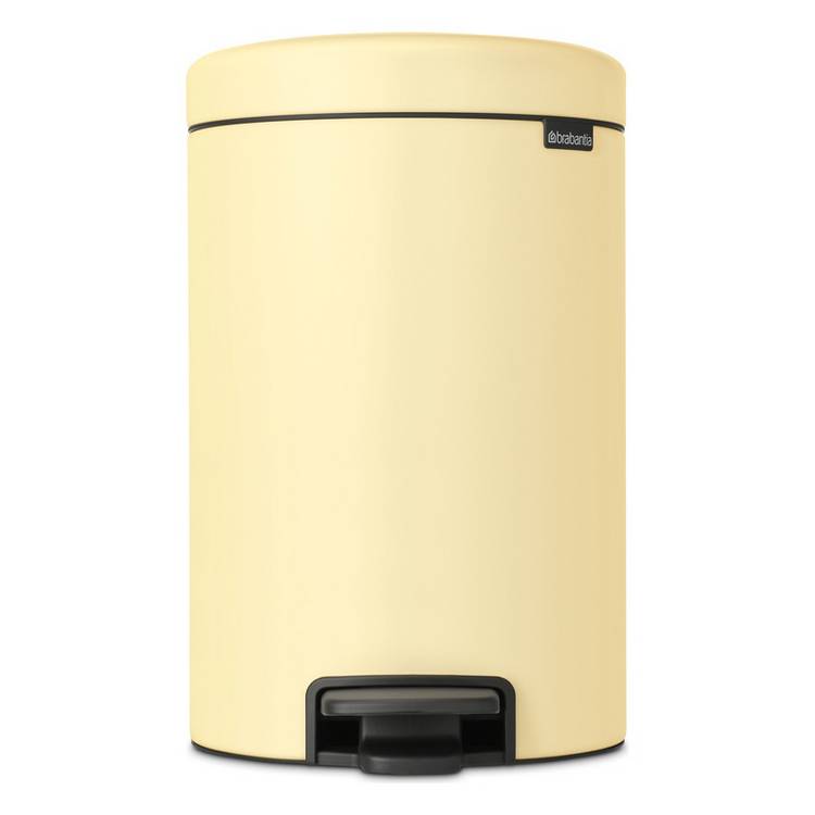 Brabantia New Icon pedal bin 12 litre mellow yellow (British brand)