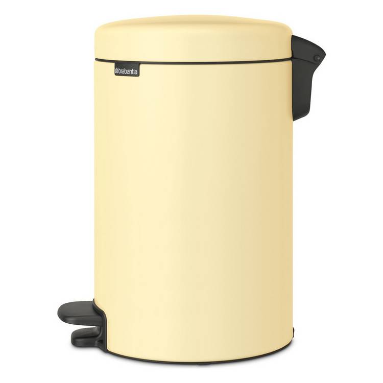 Brabantia New Icon pedal bin 12 litre mellow yellow (British brand)