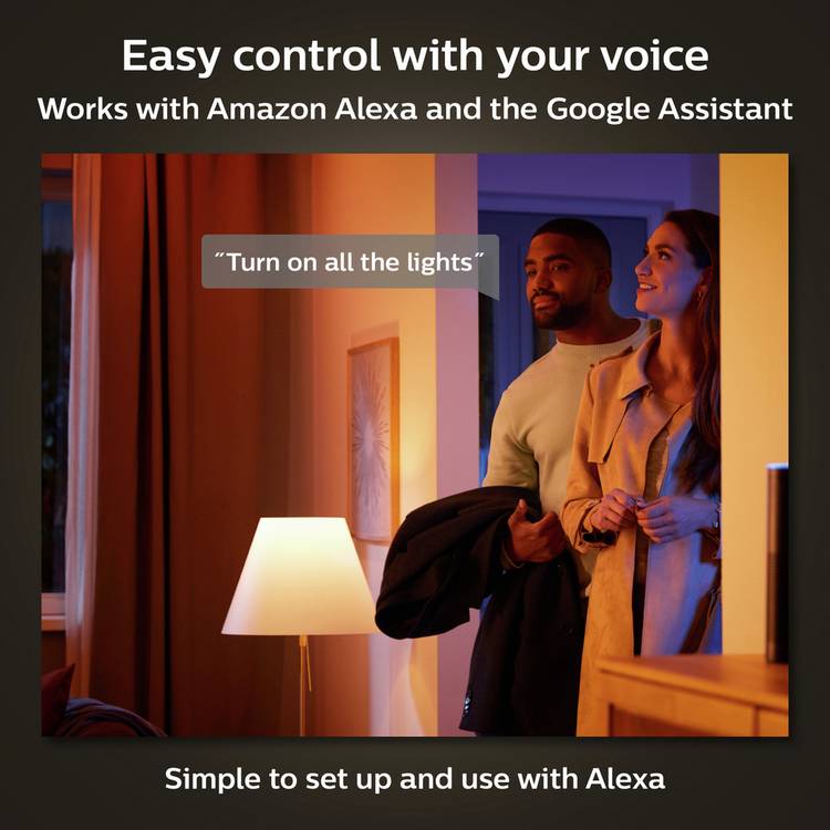 Philips Hue E27 colour smart bulb 3-pack - British product