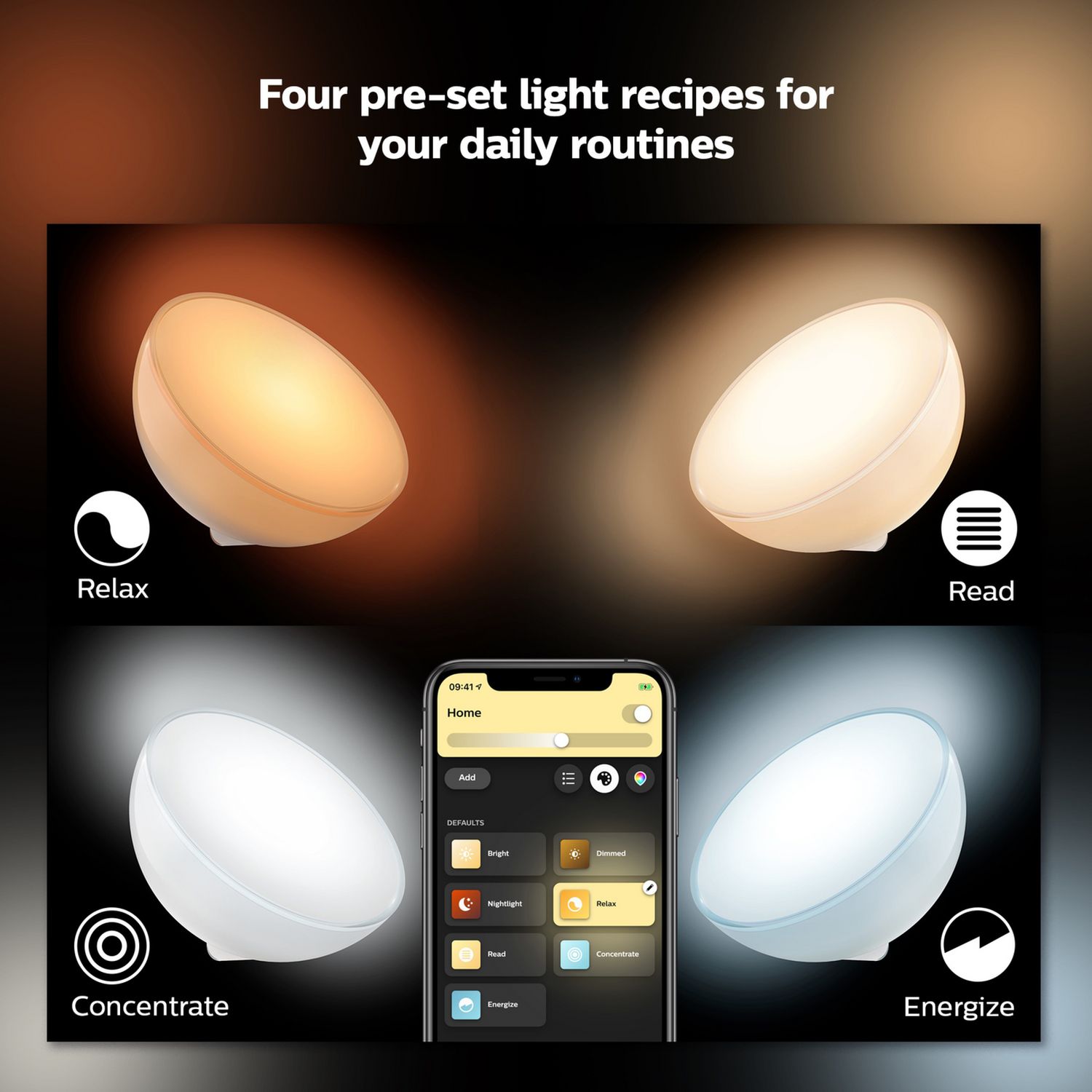 Philips Hue Go smart portable light with dimmer switch (British brand)