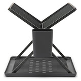 Brabantia foldable plastic dish rack dark grey with drip tray, UK version