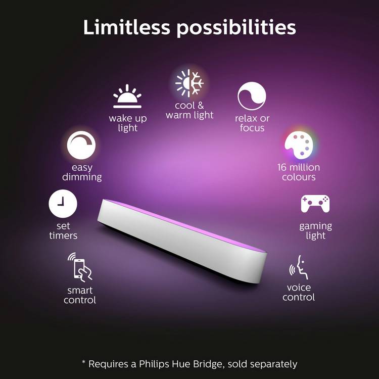 Philips Hue Play light bar white 29cm, imported from the UK