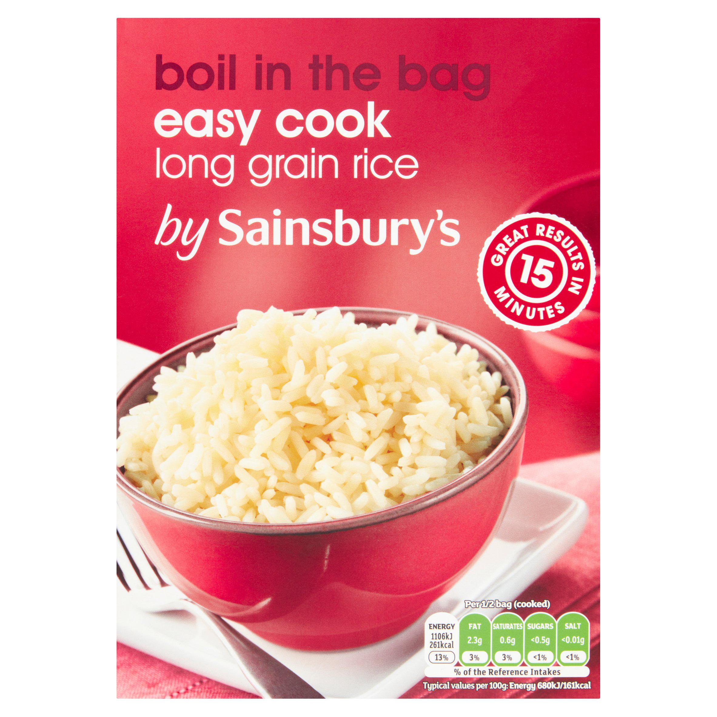 Sainsbury's Boil In The Bag White Rice 4x125g rice Sainsburys   