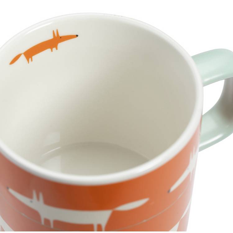 Habitat x Scion Mr Fox Hedgehog set of 4 mugs, imported from the UK