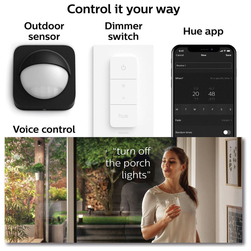 Philips Hue Resonate black smart wall light H18cm, imported from the UK