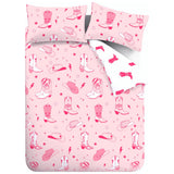 Sassy B Cowgirl Boots Pink Bedding Set - Double