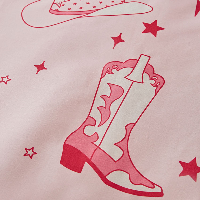 Sassy B Cowgirl Boots Pink Bedding Set - Double