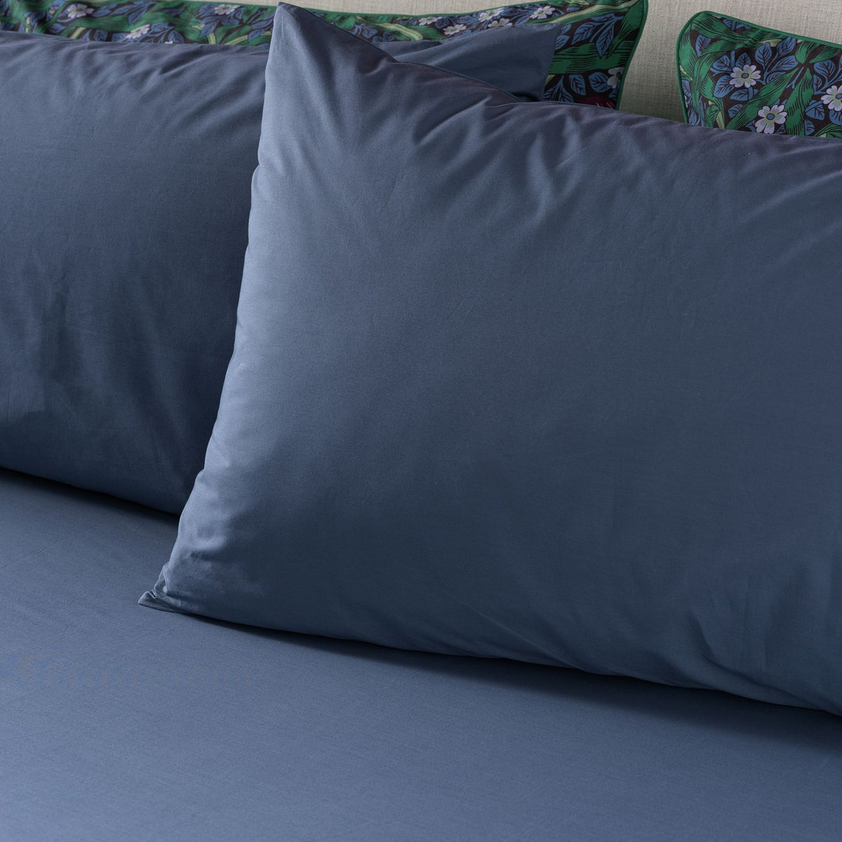 Habitat x Morris & Co. Cotton Indigo Fitted Sheet - Double