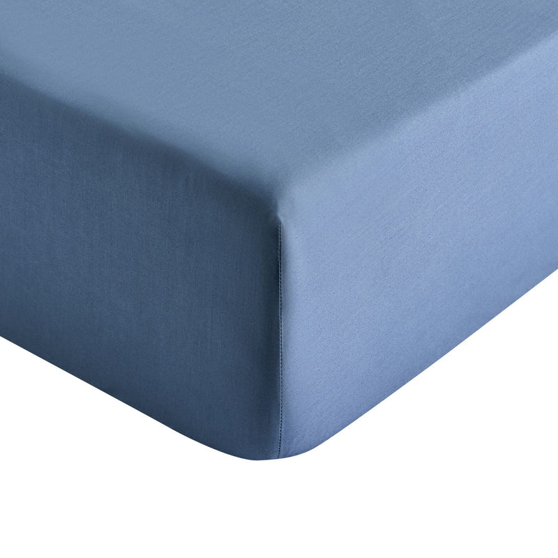 Habitat x Morris & Co. Cotton Indigo Fitted Sheet - Double
